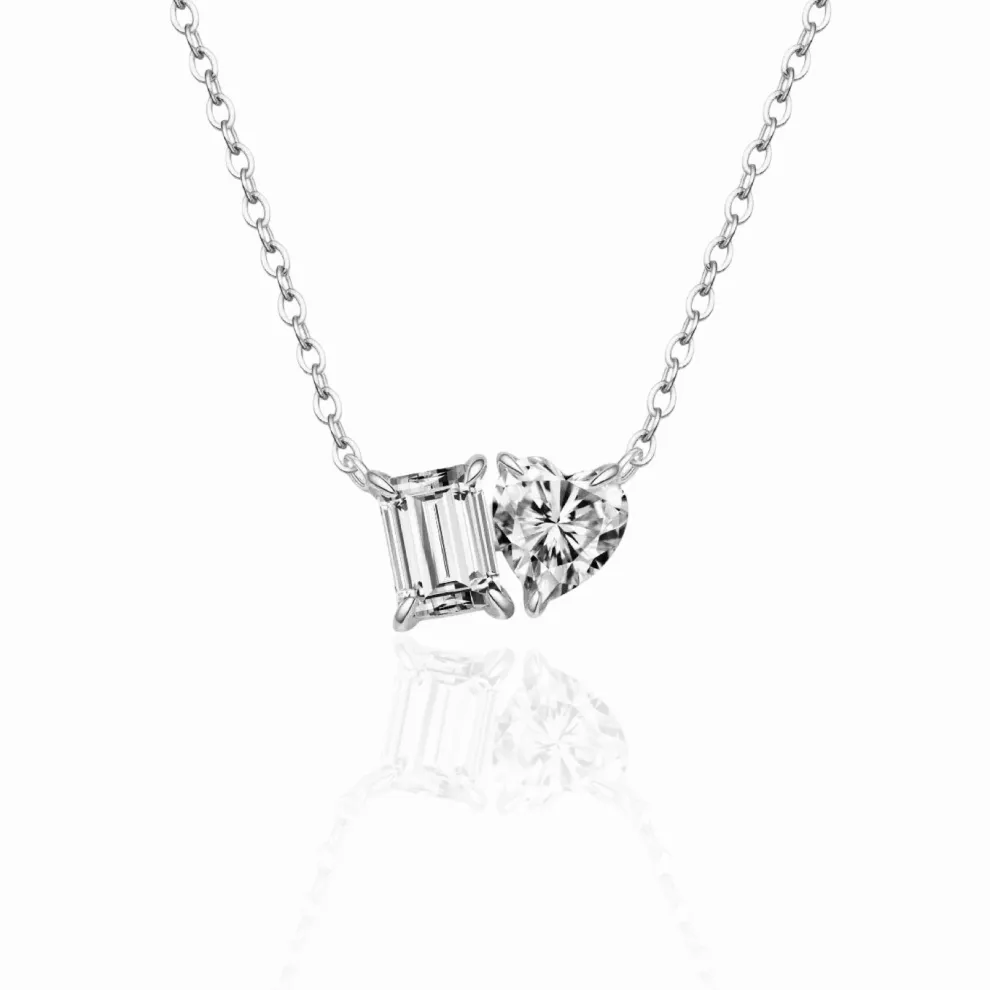 White Diamond Necklace | 925 Sterling Silver