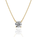 Lady's Simple Luxury White Diamond Necklace | S925 Sterling Silver
