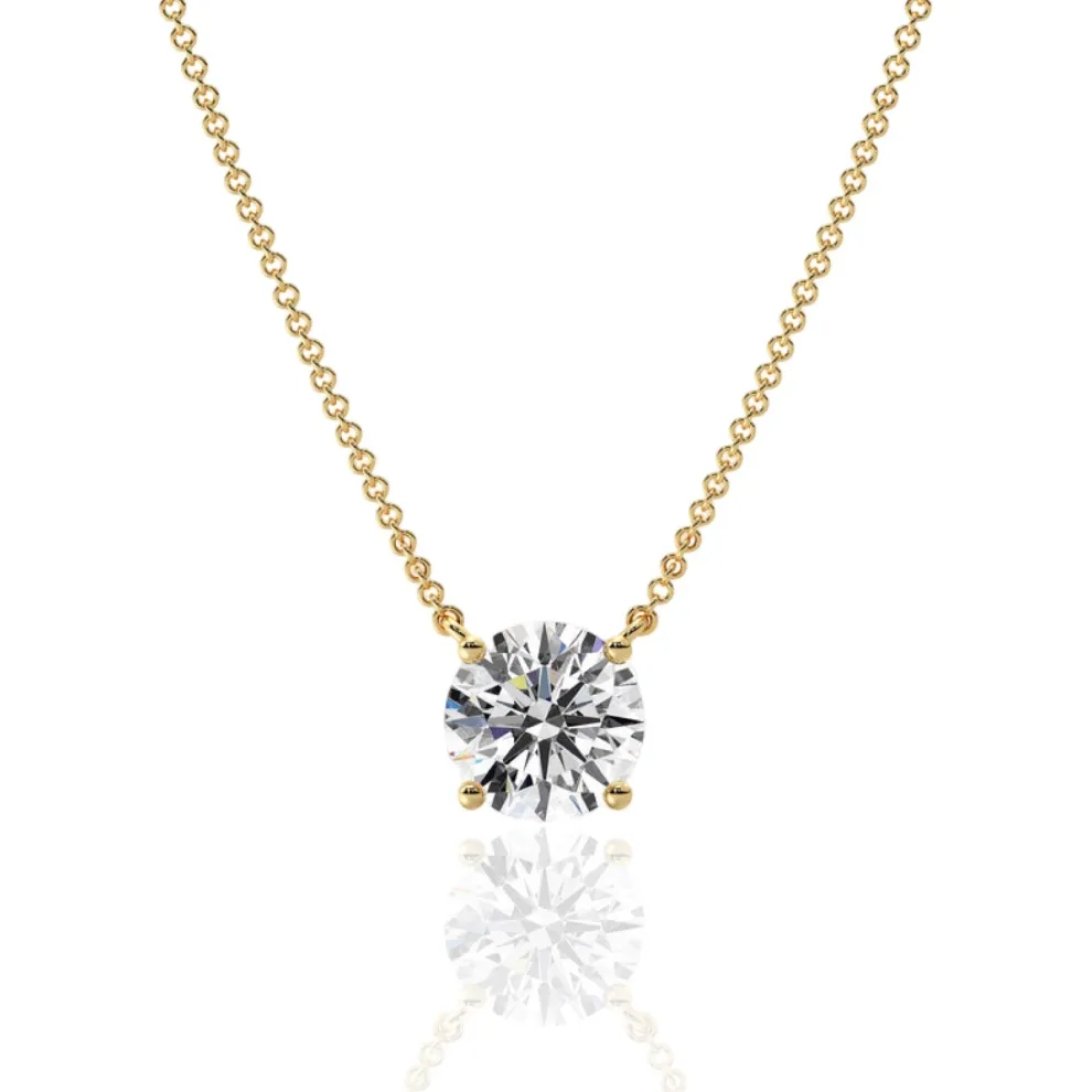 Lady's Simple Luxury White Diamond Necklace | S925 Sterling Silver