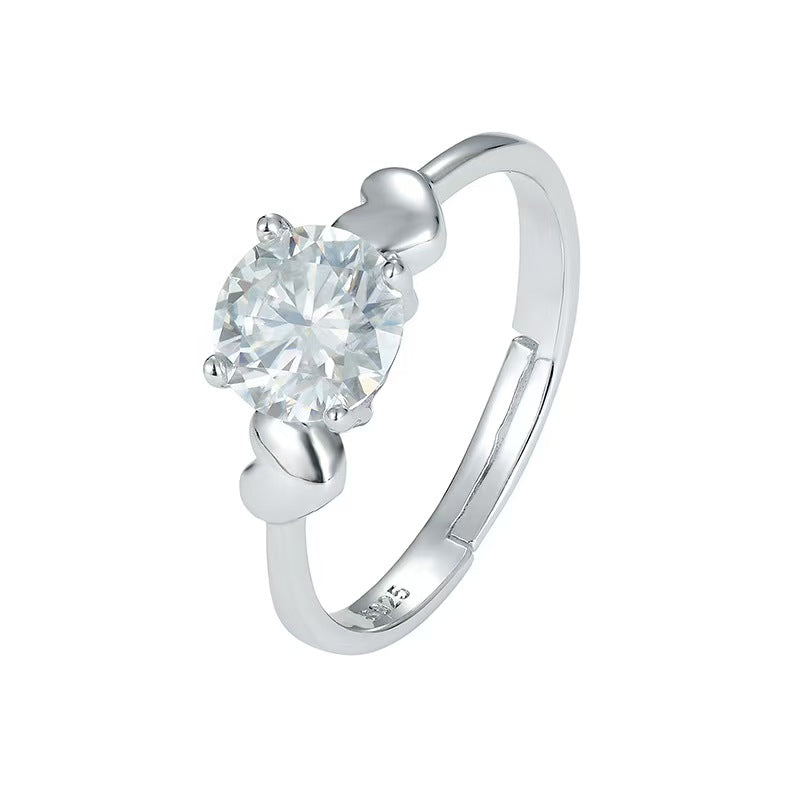 Romantic series diamond ring, S925 pure silver