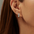 Diamond Huggie Hoop Earrings S925 Silver