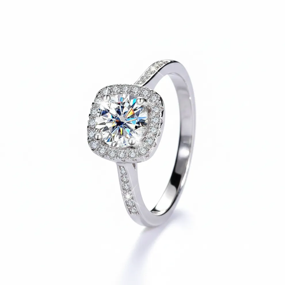 Moissanite Diamond Ring | 925 Sterling Silver
