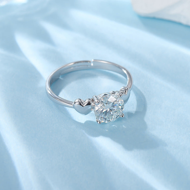 Romantic series diamond ring, S925 pure silver