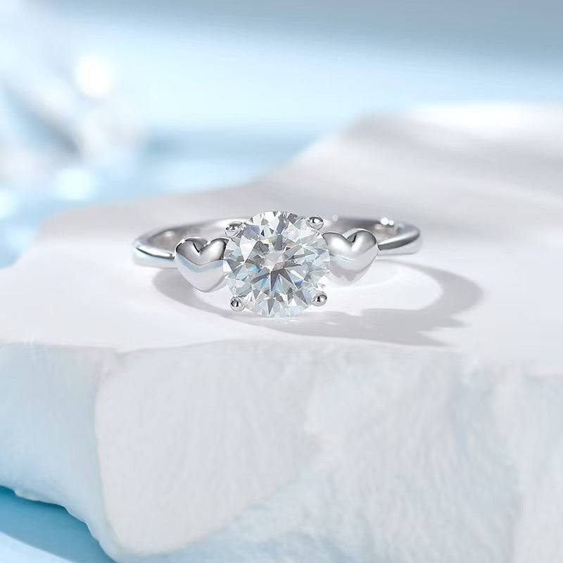 Romantic series diamond ring, S925 pure silver