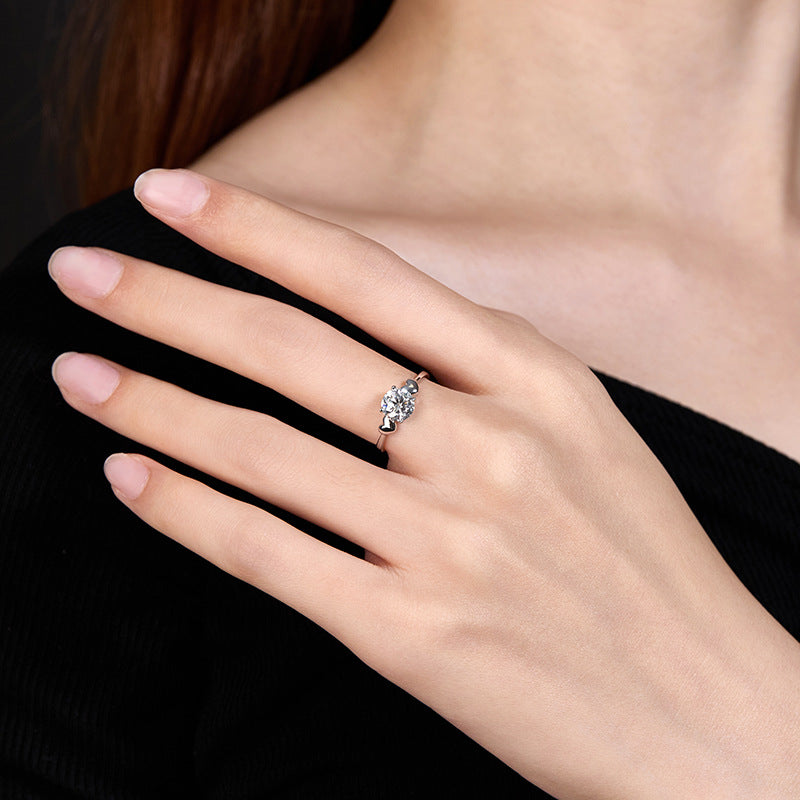 Romantic series diamond ring, S925 pure silver