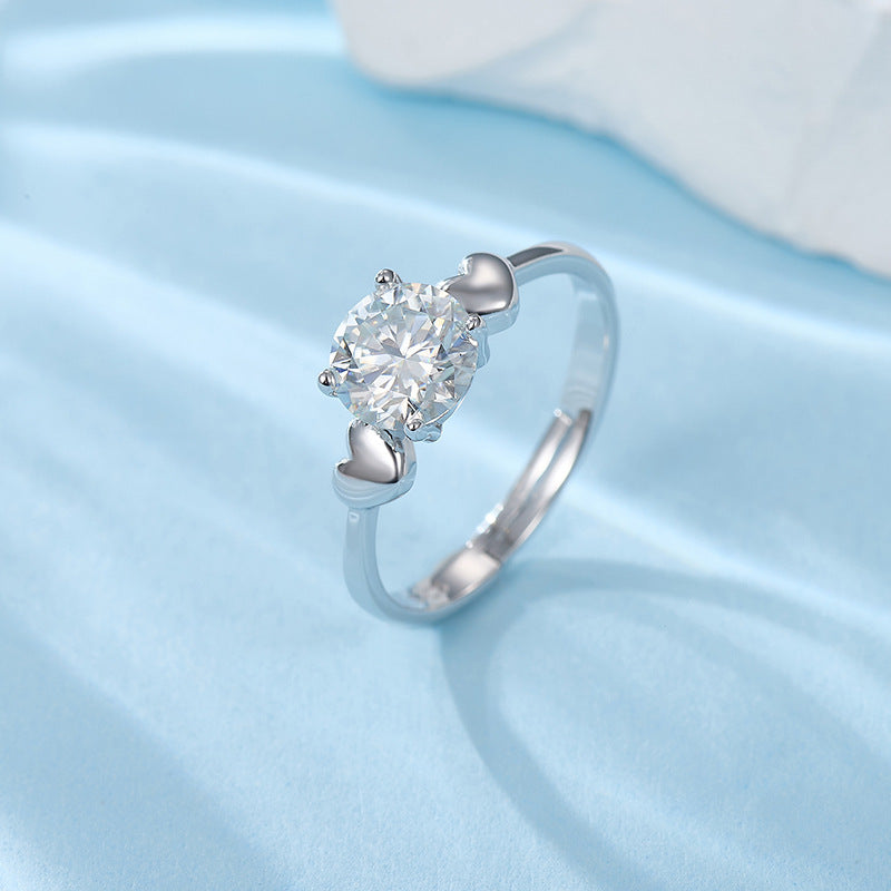 Romantic series diamond ring, S925 pure silver
